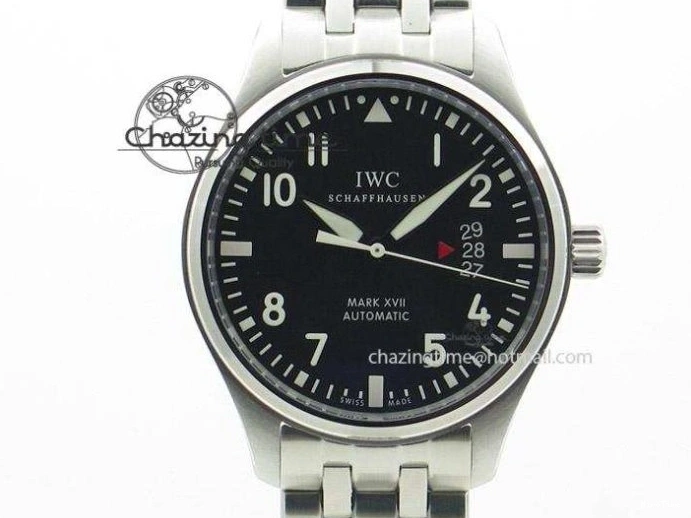 MIROTIME 0312 Mark XVIII IW327006 Titanium M+F 1:1 Best Edition Black Dial on Brown Leather Strap A Efficient 7052